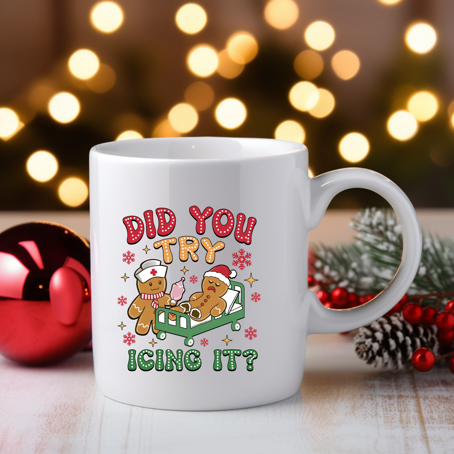 Nurse Icing Christmas Coffee Mug