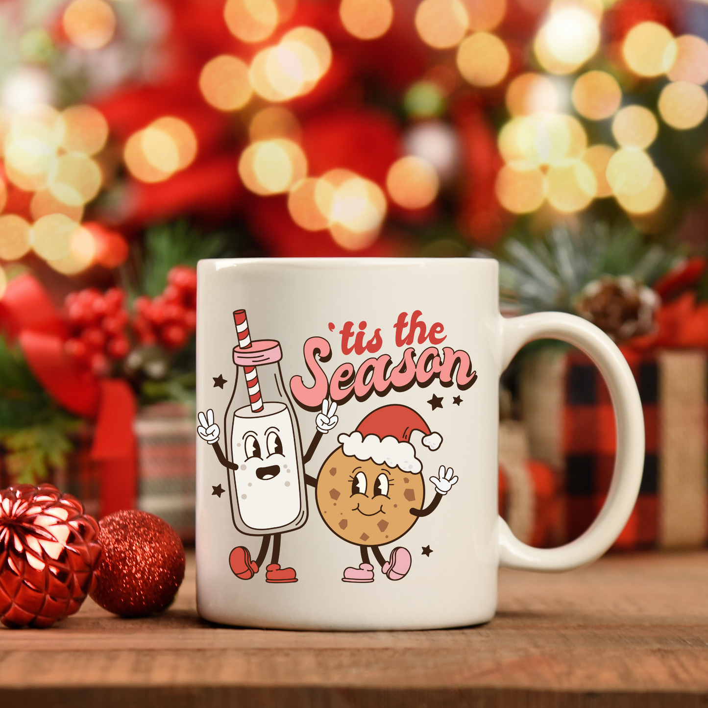 Tis’ the Season with Milk & Cookies Coffee Mug