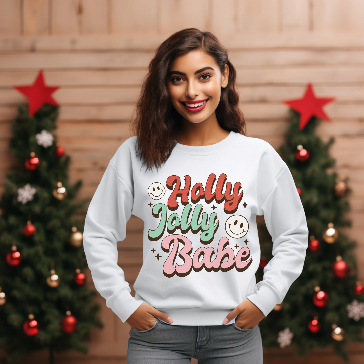 Holly Jolly Babe Christmas Sweatshirt