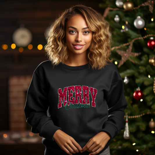 Merry Xmas Sparkle Sweatshirt