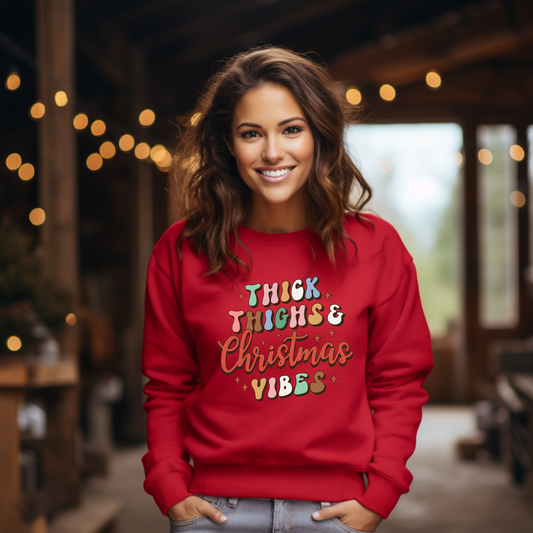 Thick Thighs Christmas Sweatshirt