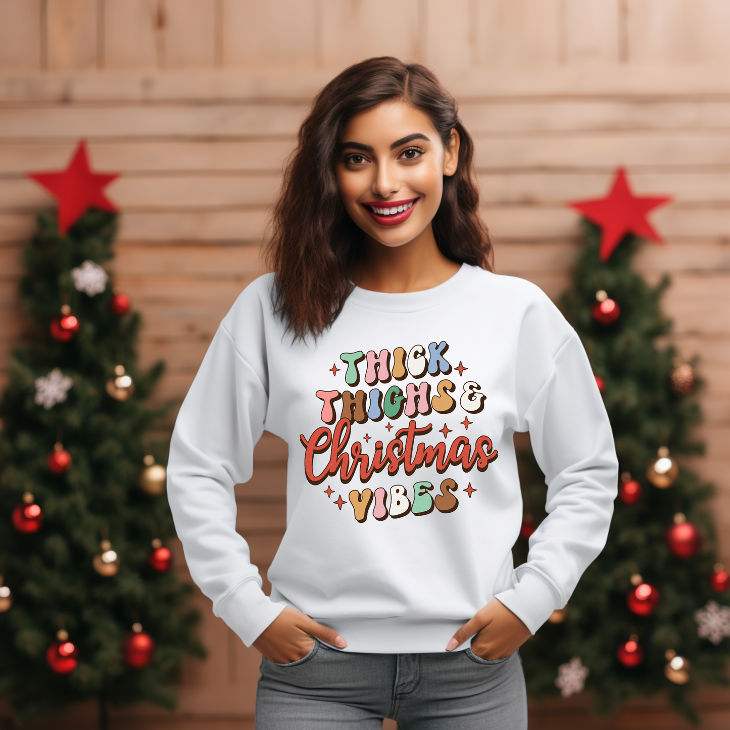 Thick Thighs Christmas Sweatshirt