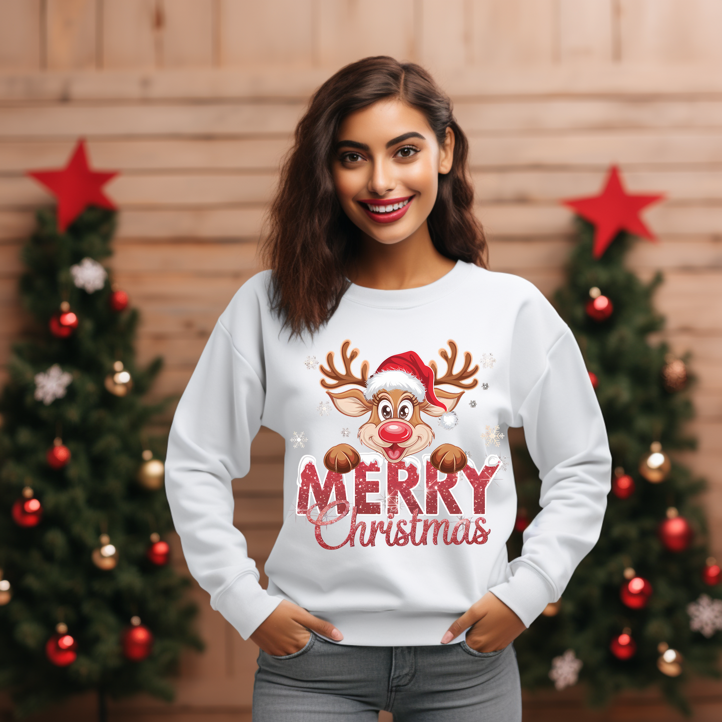 Merry Christmas Reindeer Sweatshirt