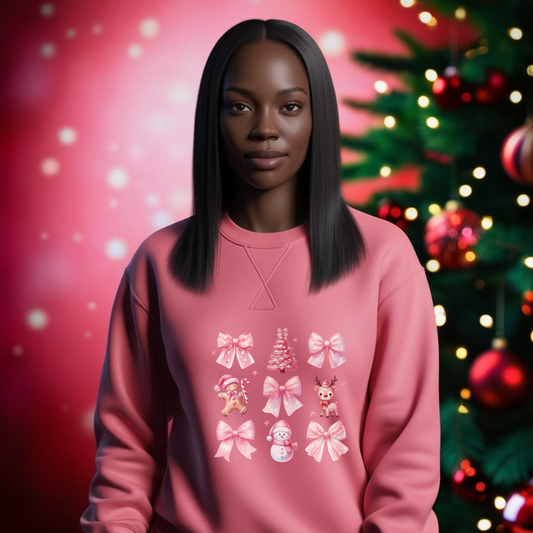 Pink Festive Christmas Sweatshirt