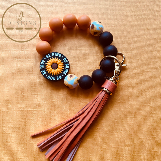Be Kind. Be Brave. Be True. Be You. Keychain Bracelet