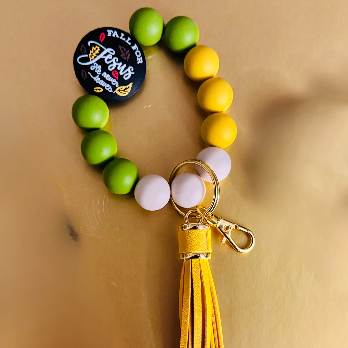 Fall For Jesus Keychain Bracelet