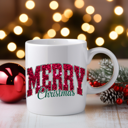 Merry Xmas Sparkle Coffee Mug