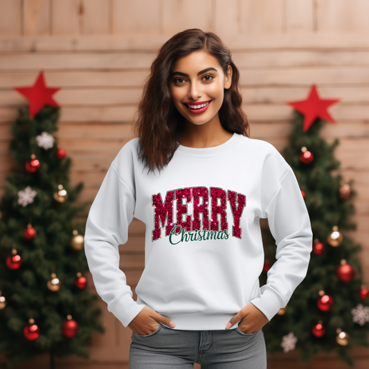 Merry Xmas Sparkle Sweatshirt
